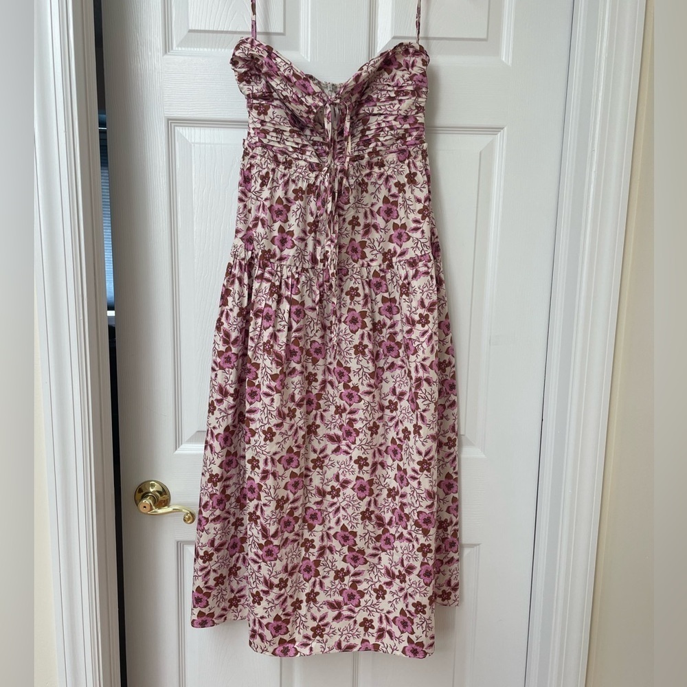 Jason Wu pink floral tube top maxi dress women’s size S